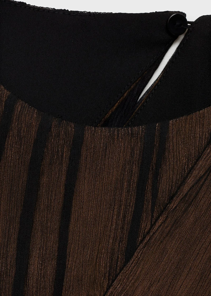 Contrasting textured dress