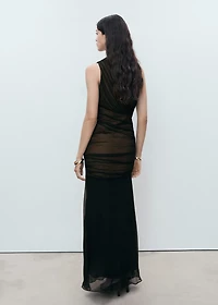 Contrasting textured dress