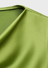 Satin shirt with draped detail