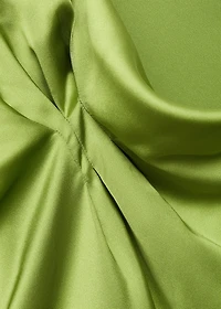 Satin shirt with draped detail