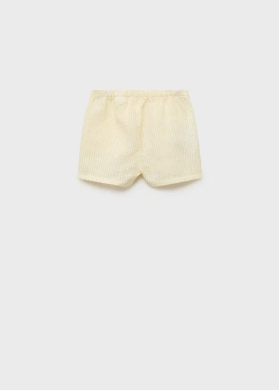 Striped textured shorts