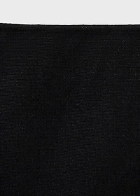 Linen-blend straight skirt