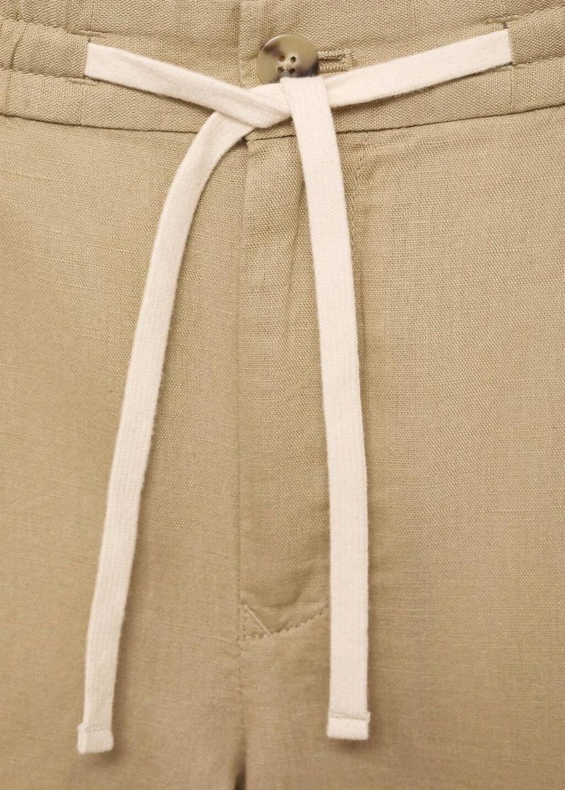 Slim-fit pants with drawstring