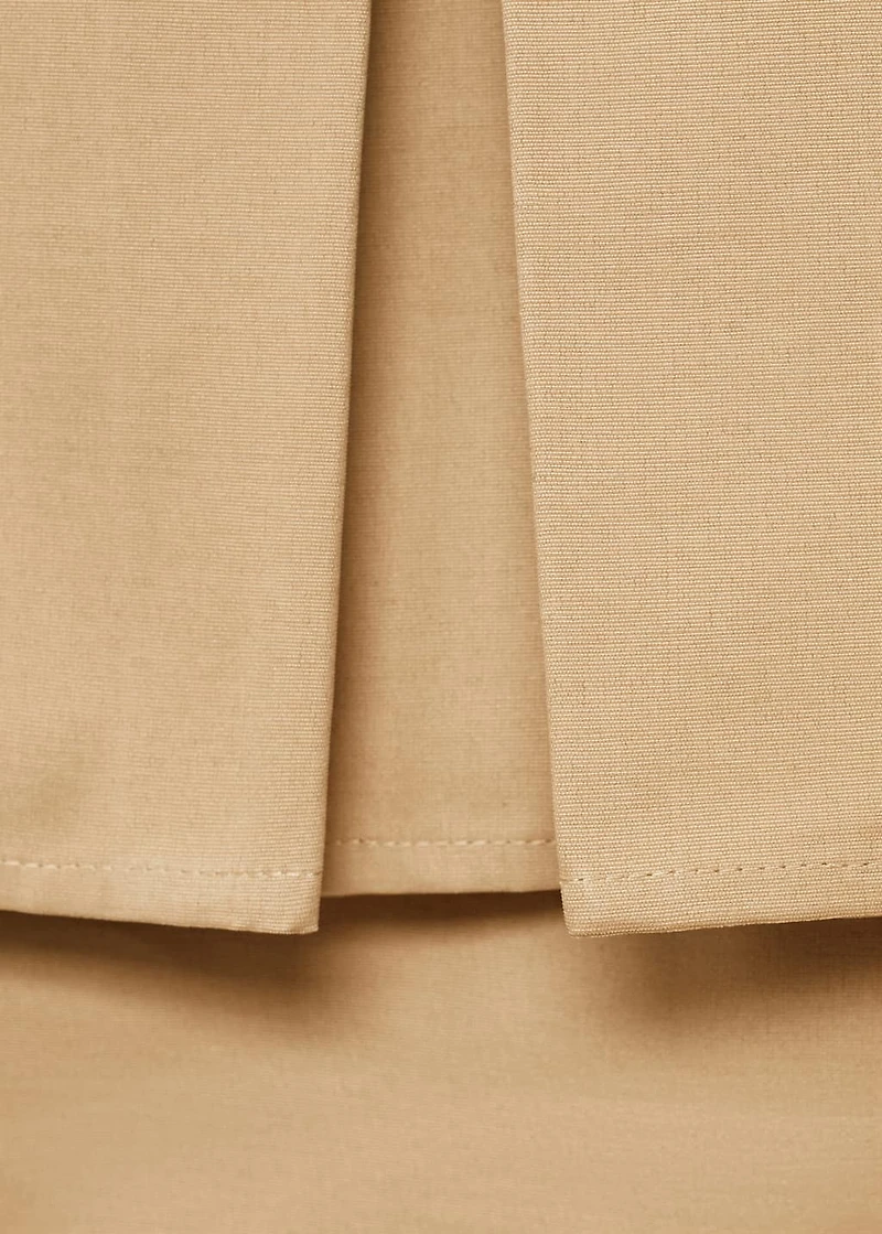 Cape-style cropped trench coat