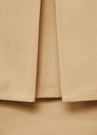 Cape-style cropped trench coat