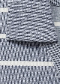 Striped cropped polo shirt