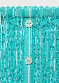 Ruched strapless top