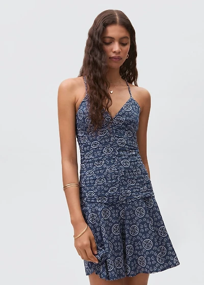 Printed draped dress