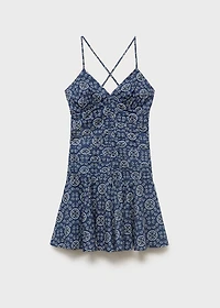 Printed draped dress