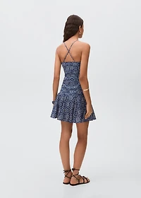Printed draped dress