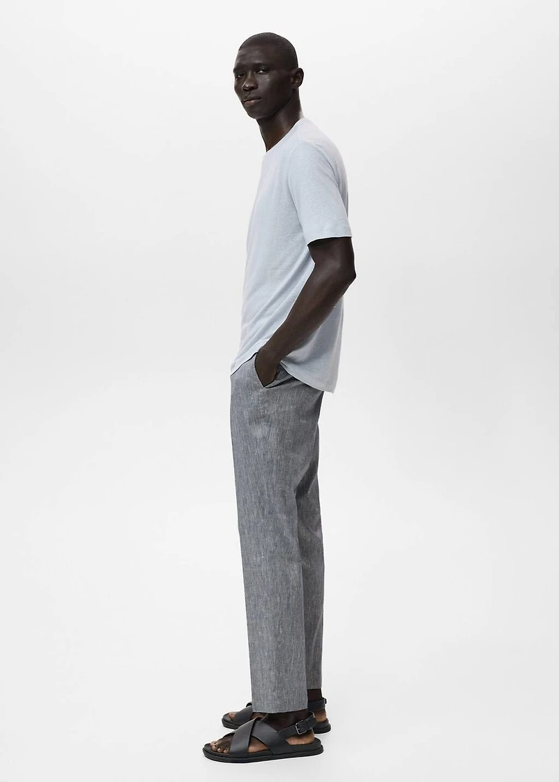 Slim fit linen pants