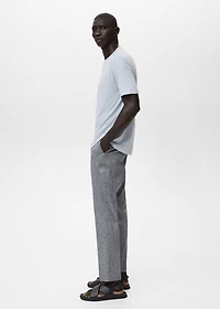 Slim fit linen pants