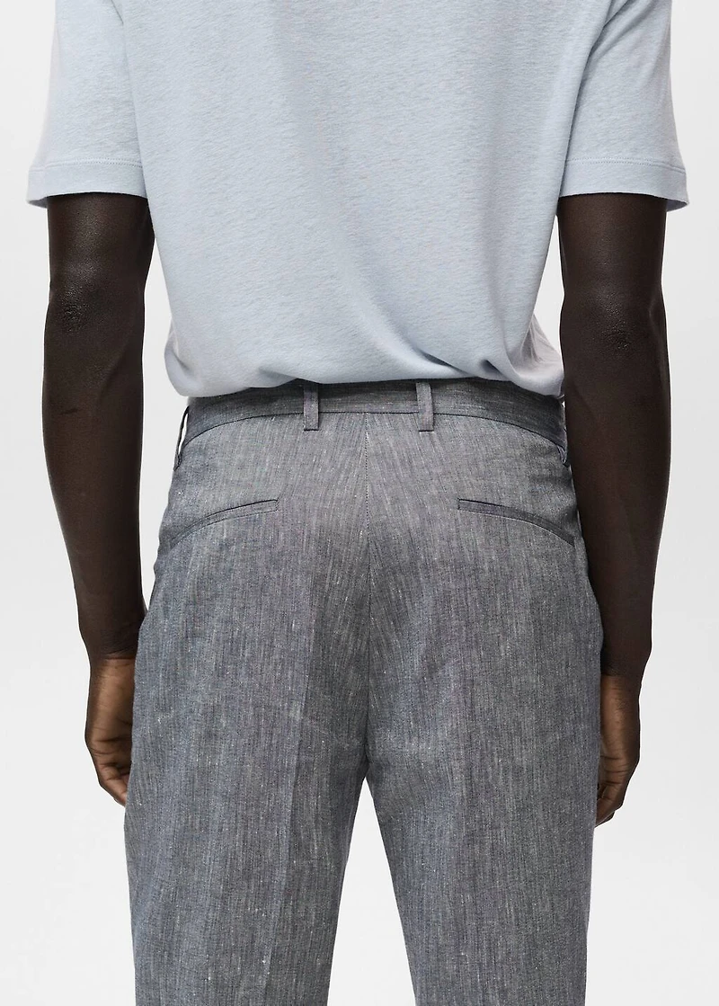 Slim fit linen pants