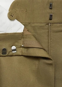 Linen-blend suit bermuda shorts