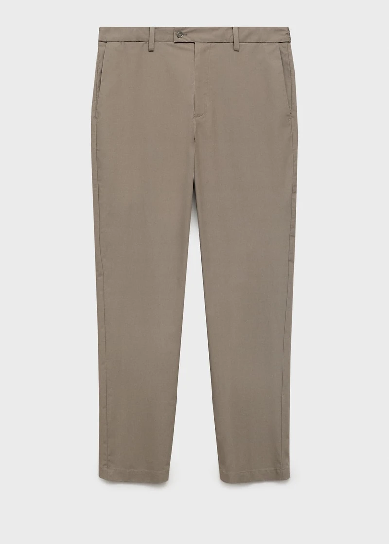 100% slim-fit cotton pants