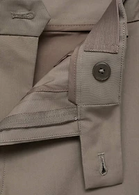 100% slim-fit cotton pants