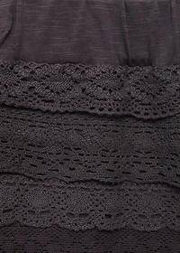 Crochet shorts with ruffles