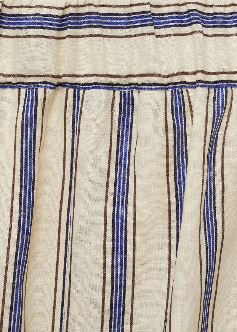 Striped linen skirt
