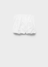 Embroidered balloon skirt