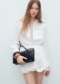 Embroidered balloon skirt