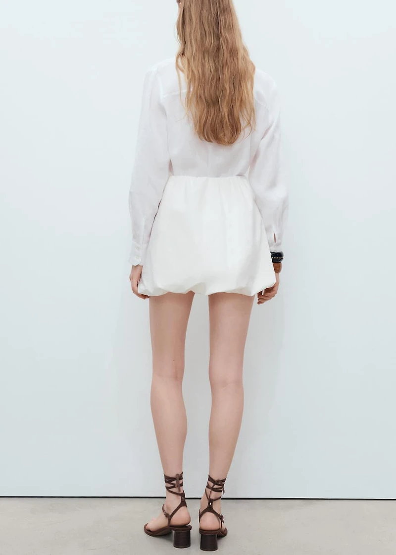 Embroidered balloon skirt