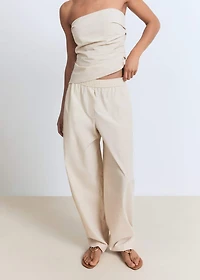 Cotton paperbag pants