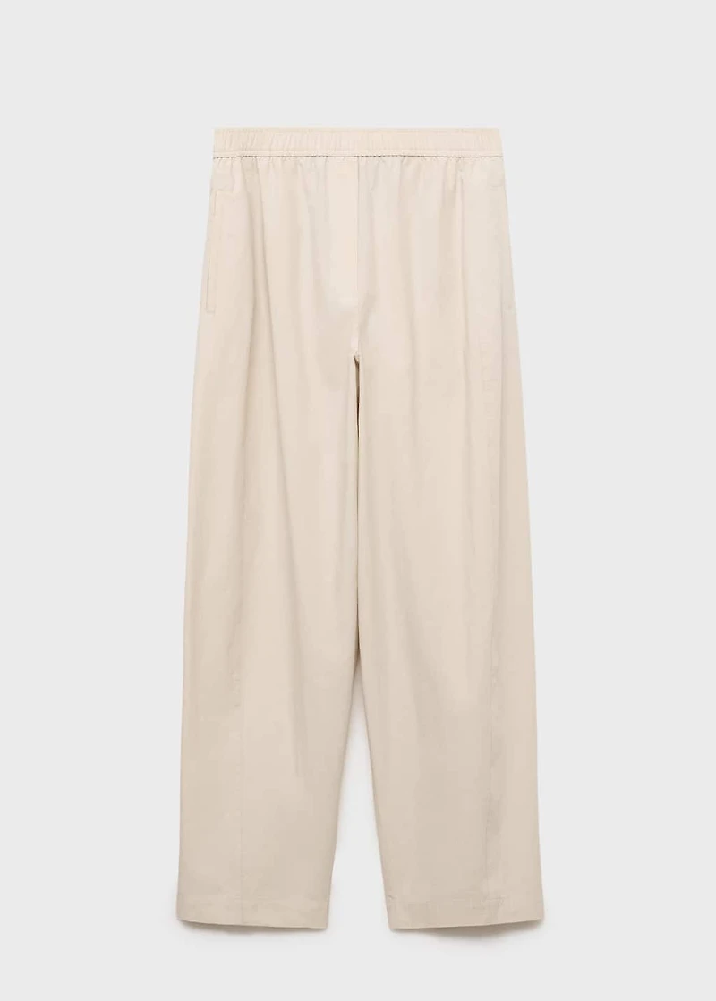 Cotton paperbag pants