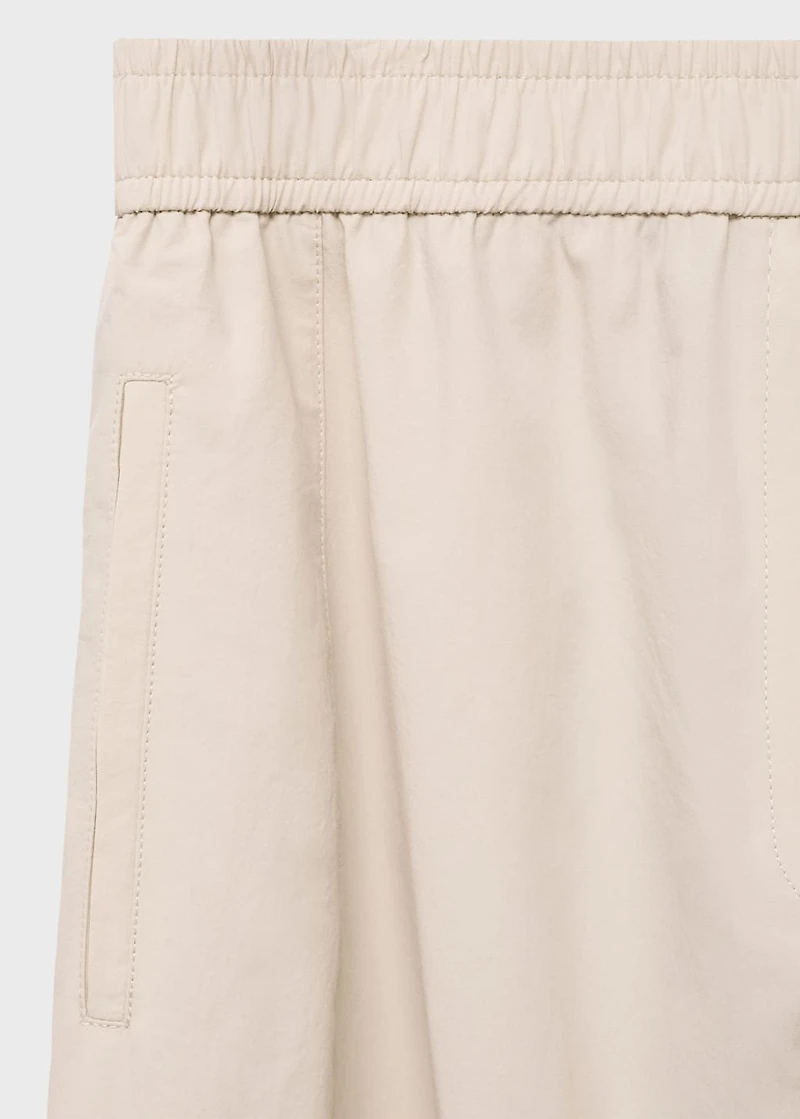 Cotton paperbag pants