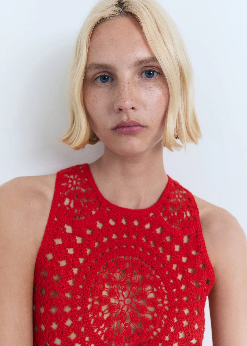 Crochet knitted top