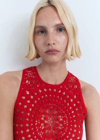 Crochet knitted top