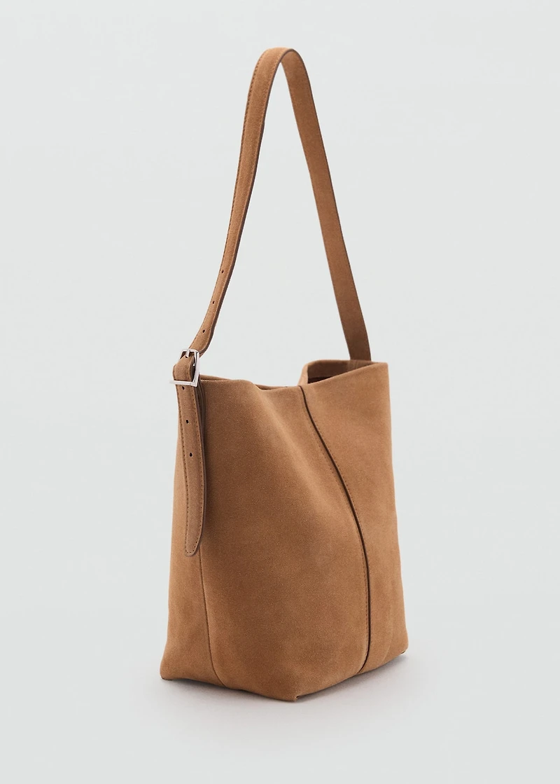 Leather bucket bag