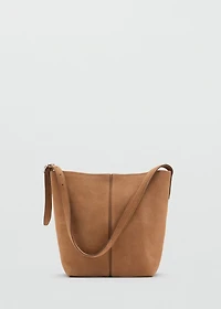 Leather bucket bag