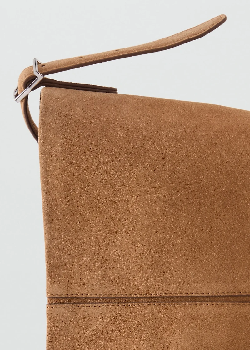 Leather bucket bag