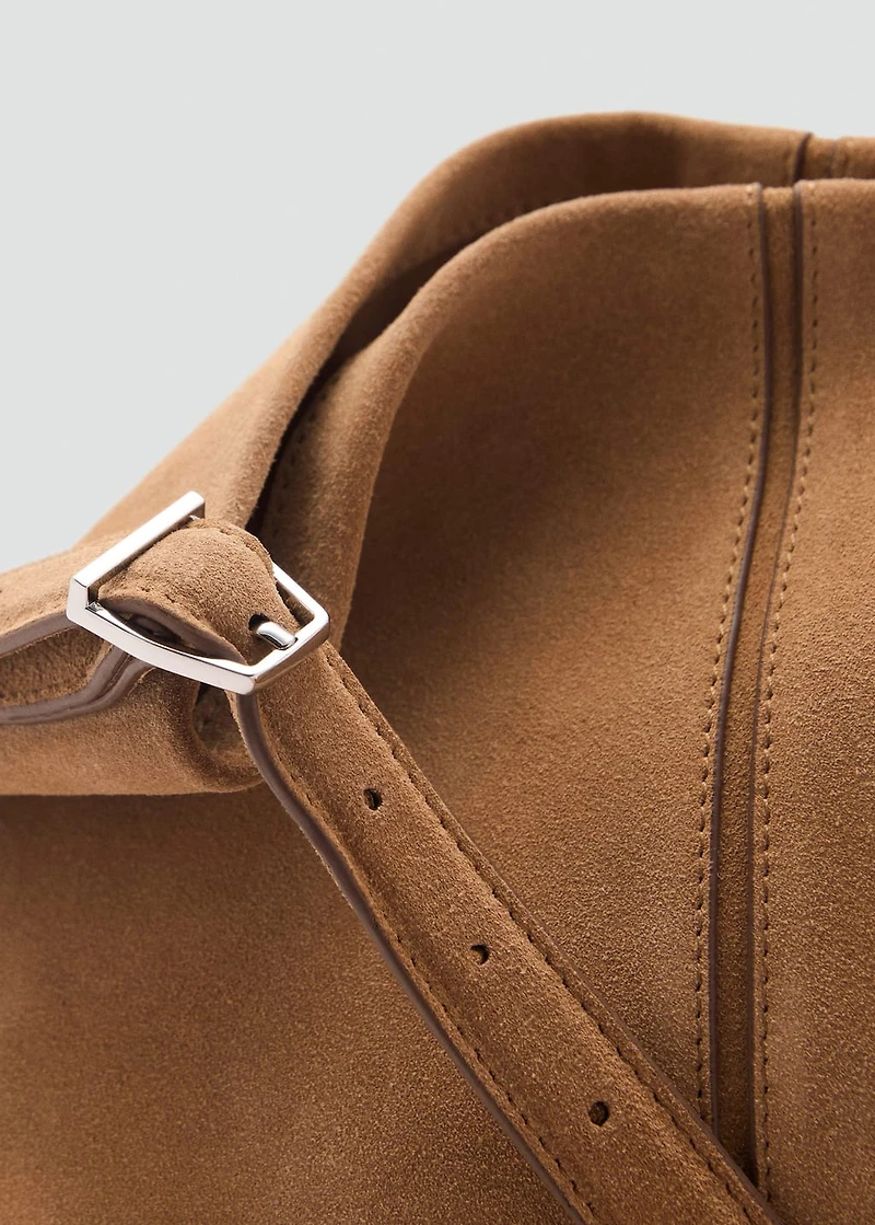 Leather bucket bag