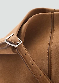 Leather bucket bag
