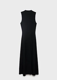Fine-knit flared dress