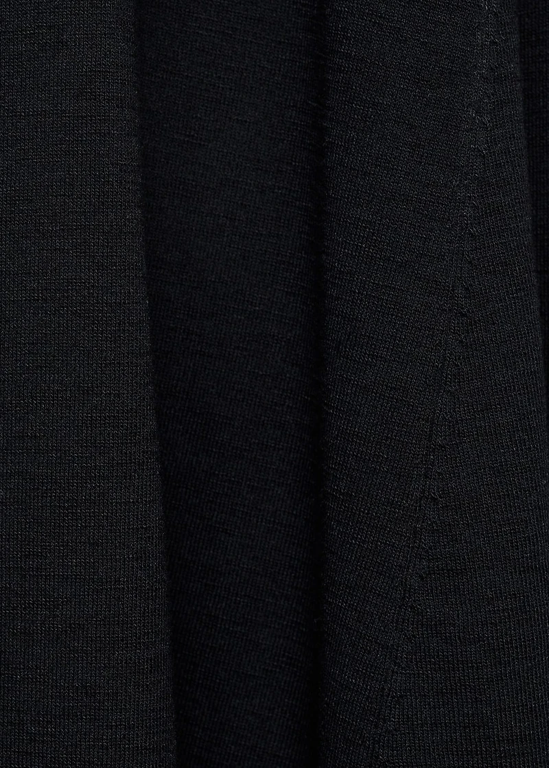 Fine-knit flared dress