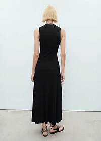 Fine-knit flared dress