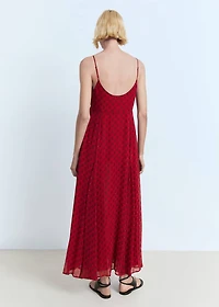 Floral-print chiffon dress