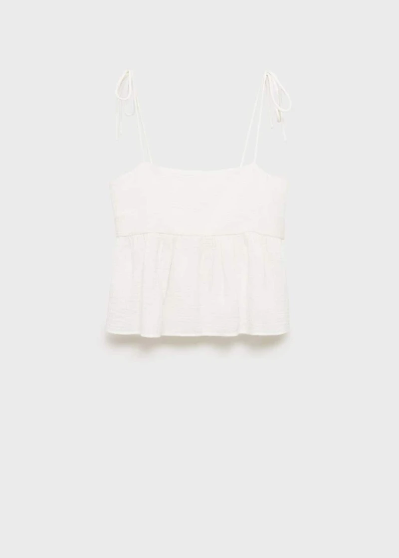 Cotton top with ruffles