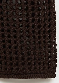 Long-sleeved crochet sweater
