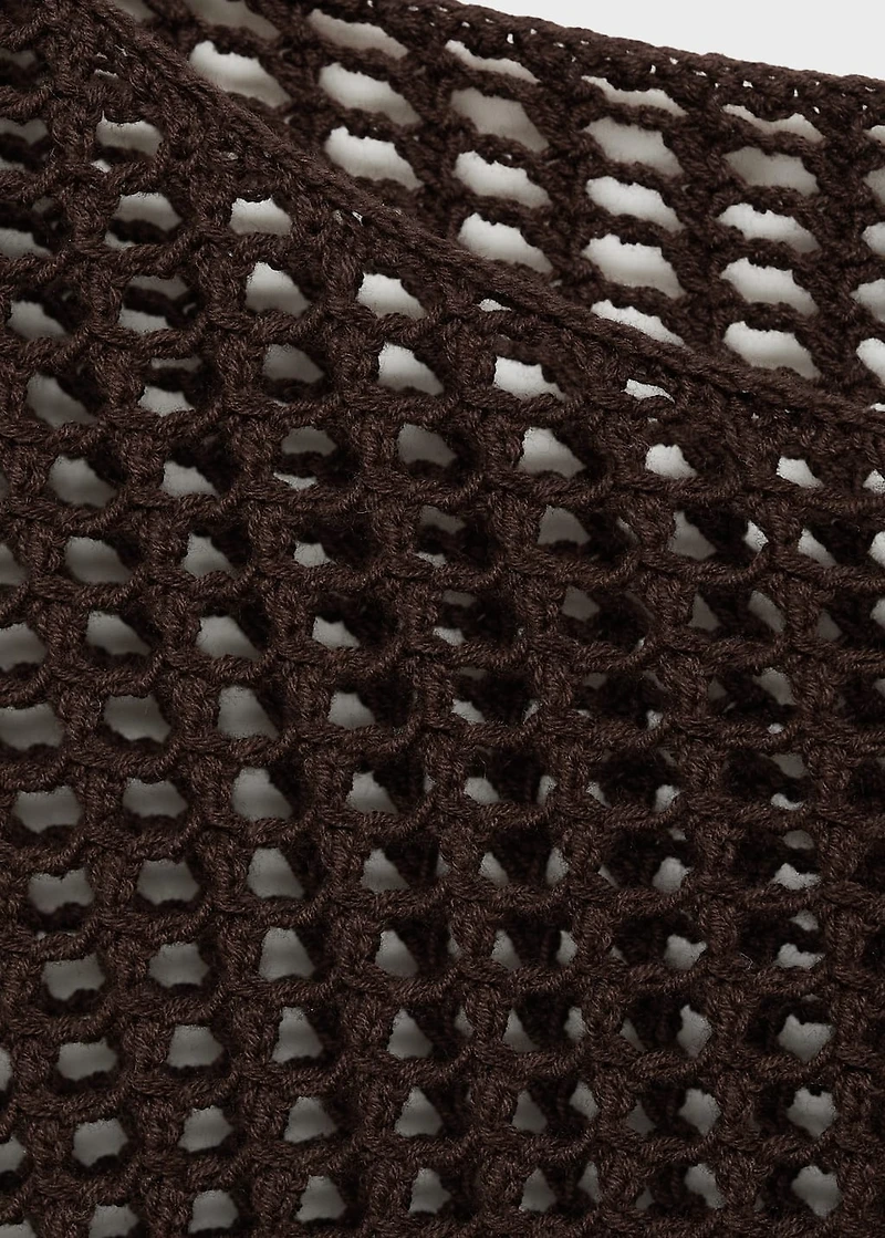 Long-sleeved crochet sweater