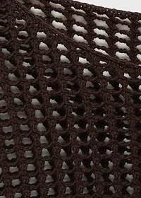 Long-sleeved crochet sweater