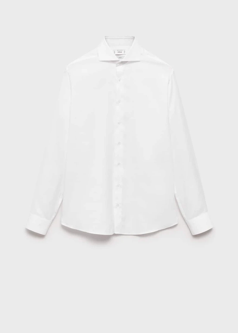 Slim-fit cotton suit shirt