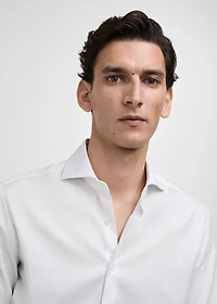 Slim-fit cotton suit shirt