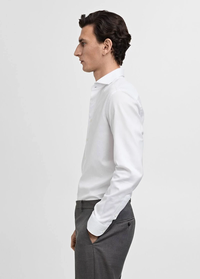 Slim-fit cotton suit shirt