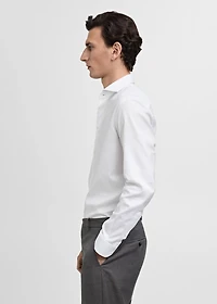 Slim-fit cotton suit shirt