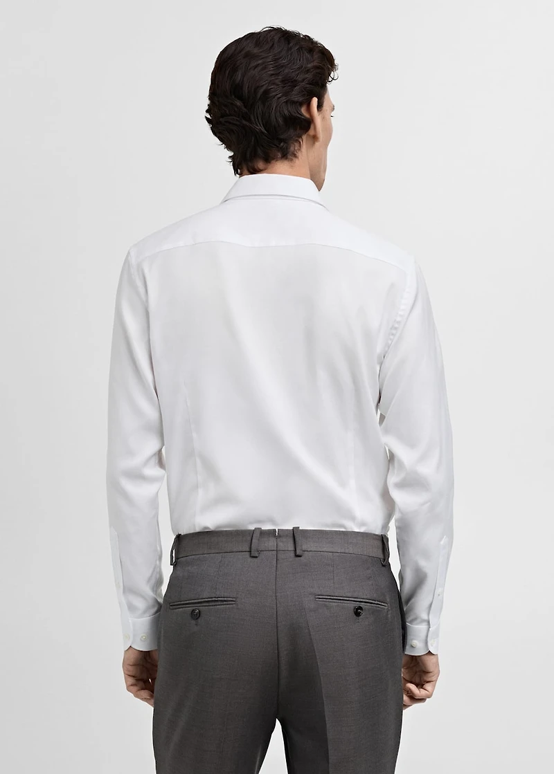 Slim-fit cotton suit shirt