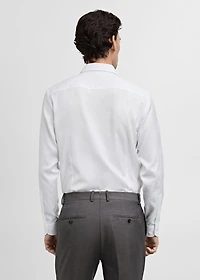 Slim-fit cotton suit shirt