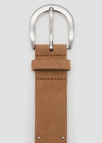 Suede belt with studs